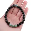 Bratara pe elastic Obsidian si Amazonit, 8mm, imagine 4