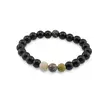 Bratara pe elastic Obsidian si Jad serpentin, 8mm, imagine 2