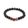 Bratara pe elastic Obsidian si Jasp rosu, 8mm, imagine 2