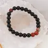 Bratara pe elastic Obsidian si Jasp rosu, 8mm, imagine 3