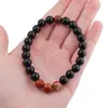 Bratara pe elastic Obsidian si Jasp rosu, 8mm, imagine 4