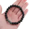Bratara pe elastic Obsidian si Mossagat, 8mm, imagine 4