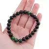 Bratara pe elastic Obsidian si Ochi de tigru verde, 8mm, imagine 4