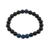 Bratara pe elastic Obsidian si Titan Aura Cuart, 8mm