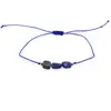Bratara reglabila cu snur si Lapis Lazuli neregulat 6-10mm, imagine 2