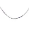 Colier Agat mov si margele miyuki albe, 2mm, imagine 3