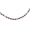 Colier Granat sfere fatetate 3mm, Perle de cultura si margele miyuki, imagine 2