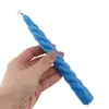 Lumanare din parafina, spirala, albastra, 18cm, imagine 3