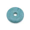 Pandantiv piatra pi donut Turcoaz, 42mm