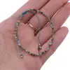 Set colier si bratara Apatit sfere fatetate 3mm si elemente aurii, imagine 5