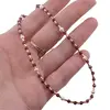 Set colier si bratara Granat sfere fatetate 3mm, Perle de cultura si margele miyuki, imagine 4