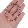 Set colier si bratara Granat sfere fatetate 3mm, Perle de cultura si margele miyuki, imagine 5