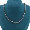 Set colier si bratara Turmalina multicolora fatetate 4mm si margele miyuki, imagine 2