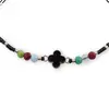 Bratara cu nod culisant, margele colorate si cruce neagra, imagine 2