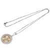 Colier cu pandantiv cruce celtica aurie, 38mm