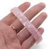 Bratara lata cuart roz pe elastic, dreptunghiuri, imagine 4