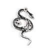 Brosa argintie model sarpe rasucit - 4,7cm, imagine 3