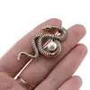 Brosa aurie model sarpe rasucit - 4,7cm, imagine 4