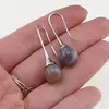 Cercei argintii cu agatatoare, Agat indian sfere 10mm, imagine 3