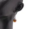 Cercei argintii cu agatatoare, Ochi de tigru sfere 10mm, imagine 2