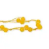 Colier confectionat manual pe snur cu Agat galben mat sfere, 8mm, imagine 2