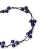 Colier confectionat manual pe snur cu Lapis Lazuli sfere, 8mm, imagine 2