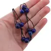 Colier confectionat manual pe snur cu Lapis Lazuli sfere, 8mm, imagine 4