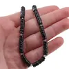 Colier Turmalina neagra rondele 4mm si Cristal de stanca sfere fatetate 2mm, imagine 4