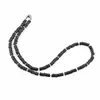 Colier Turmalina neagra rondele 4mm si Cristal de stanca sfere fatetate 2mm