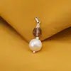 Pandantiv Zultanit sfere fatetate 7mm, Perle de cultura sfere 10mm si argint 925, imagine 2