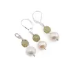 Set cercei si pandantiv Zultanit sfere fatetate 7mm, Perle de cultura 10mm si argint 925