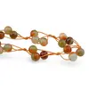 Colier confectionat manual pe snur cu Agat multicolor sfere, 10mm, imagine 2