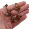 Colier confectionat manual pe snur cu Agat multicolor sfere, 8mm, imagine 4