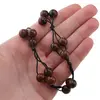 Colier confectionat manual pe snur cu Obsidian mahon sfere, 8mm, imagine 4