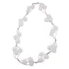 Colier confectionat manual pe snur Cuart mat sfere, 10mm