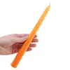 Lumanare conica din parafina, portocalie - 24cm, imagine 3