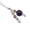 Accesoriu cu pietre semipretioase Agat mov sfera 8mm si mix cristale 4mm, imagine 2