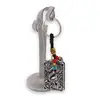 Breloc Feng Shui argintiu cu nod mistic si Dragonul Imperial pentru noroc si putere, imagine 2