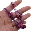 Colier confectionat manual pe snur cu Agat roz dantelat sfere, 8mm, imagine 4