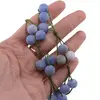 Colier confectionat manual pe snur cu Agat violet spider mat sfere, 10mm, imagine 4