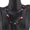 Colier confectionat manual pe snur cu Mix agate sfere, 10mm, imagine 3