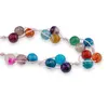 Colier confectionat manual pe snur cu Mix agate sfere fatetate, 10mm, imagine 2
