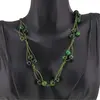 Colier confectionat manual pe snur cu Ochi de tigru verde sfere, 8mm, imagine 3