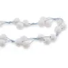Colier confectionat manual pe snur cu Roca vulcanica alba sfere, 10mm, imagine 2