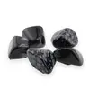Magnet Obsidian fulg de nea rulat, 20-25mm, imagine 2