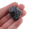 Magnet Obsidian fulg de nea rulat, 20-25mm, imagine 4