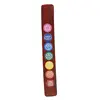 Suport ardere betisoare parfumate cu cele 7 chakre, maro - 25,5cm