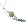 Accesoriu cu pietre semipretioase Prehnit sfera 10mm si mix cristale 4mm, imagine 2