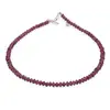 Bratara Granat Rhodolit discuri fatetate 3mm si argint 925, imagine 2
