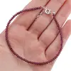 Bratara Granat Rhodolit discuri fatetate 3mm si argint 925, imagine 4